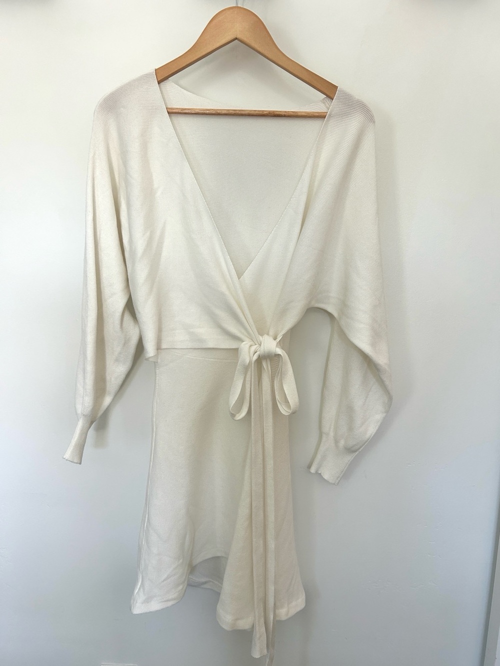 Long Sleeve Sweater Wrap Dress - Picture 6 of 13